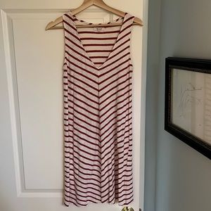 Madewell Striped V-Neck midi tank dress. Size XS.